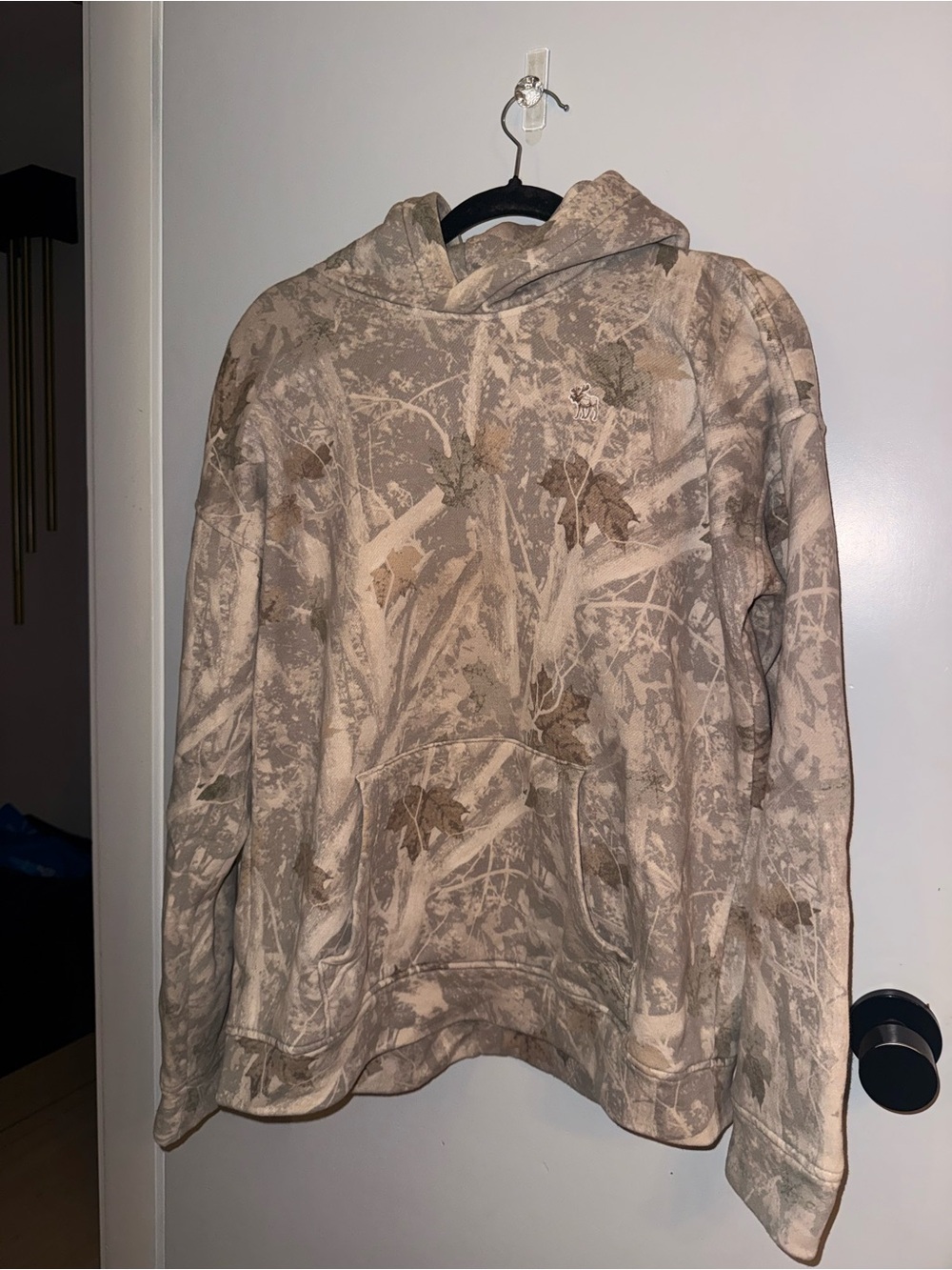 abercrombie kids Beige Camo Crewneck Hoodie